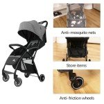 Alivio Compact Folding Baby Stroller with Mosquito Net