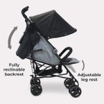 My Babiie MB02 Lightweight Travel Stroller - Black/Grey