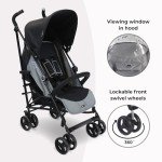 My Babiie MB02 Lightweight Travel Stroller - Black/Grey