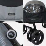 My Babiie MB02 Lightweight Travel Stroller - Black/Grey
