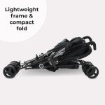 My Babiie MB02 Lightweight Travel Stroller - Black/Grey