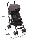 Graco TraveLite Lightweight Compact Pushchair - Black/Grey
