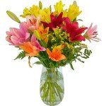 Luxury Asiatic Lily Bouquet with Personalized Card
