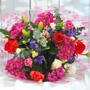 Stunning Mixed Fresh Flower Bouquet with Red Rose