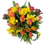 Stunning Rose and Freesia Bouquet Arrangement