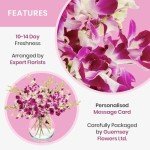 Fresh Singapore Dendrobium Orchids Bouquet with Chocolates