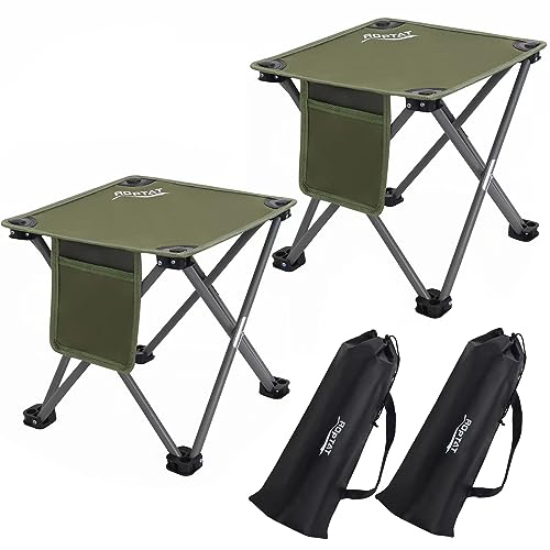 Roptat 2-Pack Portable Folding Camping Stool