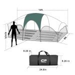 CAMPROS CP 8-Person Waterproof Camping Tent, Windproof, Portable