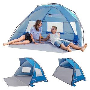 Pop Up Beach Tent for 3-4 People, Lightweight
