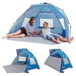 Pop Up Beach Tent for 3-4 People, Lightweight