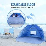Pop Up Beach Tent for 3-4 People, Lightweight