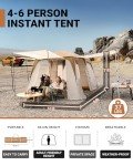 KingCamp Instant Cabin Tent for 4-6 Adults