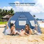 Pop Up Beach Tent for 3-4 People, Lightweight