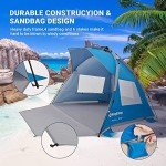 Pop Up Beach Tent for 3-4 People, Lightweight