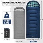 KingCamp Flannel-Lined Winter Sleeping Bag for Adults