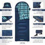 KingCamp Flannel-Lined Winter Sleeping Bag for Adults