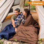 KingCamp Flannel-Lined Winter Sleeping Bag for Adults