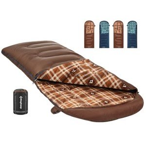KingCamp Flannel Sleeping Bag for Cold Weather