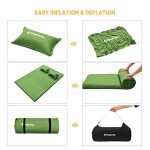 KingCamp Double Self-Inflating Sleeping Pad with Pillows