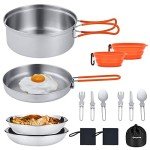 Lightweight Stainless Steel Camping Cookware Set