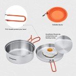 Lightweight Stainless Steel Camping Cookware Set