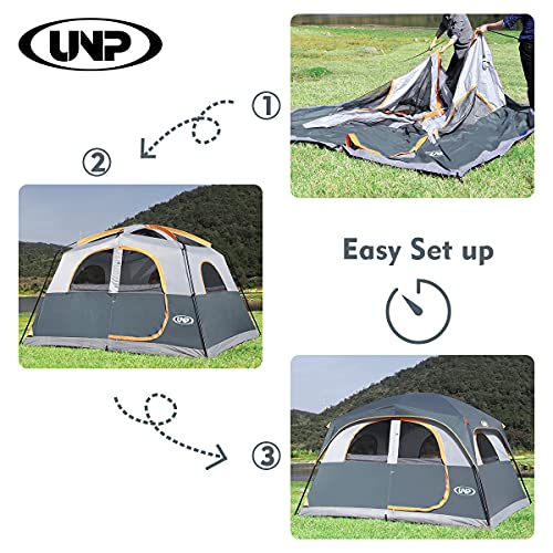UNP 6 Person Waterproof Windproof Double Layer Camping Tent