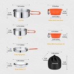 KingCamp 25pc Backpacking Cookware Set for 3-4