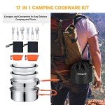 Lightweight Stainless Steel Camping Cookware Set