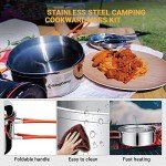 Lightweight Stainless Steel Camping Cookware Set