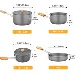 7-Piece Lightweight Camping Cookware Set with Handle