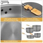 7-Piece Lightweight Camping Cookware Set with Handle