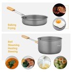 7-Piece Lightweight Camping Cookware Set with Handle