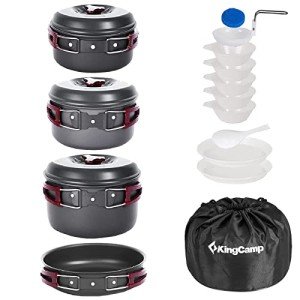 KingCamp Non-Stick Camping Cookware Set for Outdoors