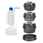15-Piece Lightweight Aluminum Camping Cookware Set