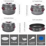 15-Piece Lightweight Aluminum Camping Cookware Set
