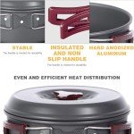 15-Piece Lightweight Aluminum Camping Cookware Set