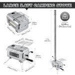 Foldable Camping Stove with Large Firebox