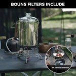 KingCamp Stainless Steel Percolator Coffee Pot for Camping
