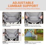 KingCamp Oversized Folding Camping Chair with Cooler