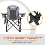 KingCamp Oversized Folding Camping Chair with Cooler
