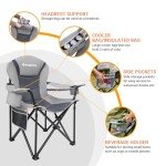 KingCamp Oversized Folding Camping Chair with Cooler