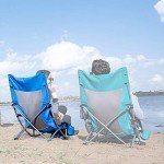KingCamp High Back Folding Beach Chair with Cup Holder