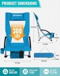 KingCamp High Back Folding Beach Chair with Cup Holder