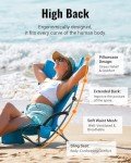 KingCamp High Back Folding Beach Chair with Cup Holder