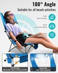 KingCamp High Back Folding Beach Chair with Cup Holder