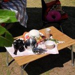 KingCamp Portable Bamboo Folding Camping Table with Carry Bag