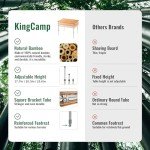 KingCamp Portable Bamboo Folding Camping Table with Carry Bag