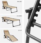 KingCamp Foldable Reclining Lounge Chairs - 2 Pack