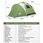 Night Cat Instant Pop-Up Tent for 2-3 People