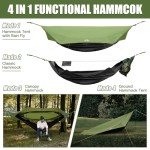 Lightweight 4-in-1 Camping Hammock Tent with Tarp
